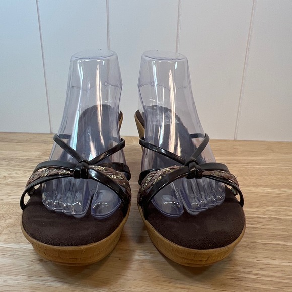 ITALIAN SHOE MAKERS wedge sandals size‎ 9 - Picture 2 of 8